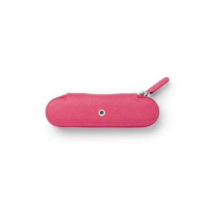 Etuis zippé Rose pour 2 stylos