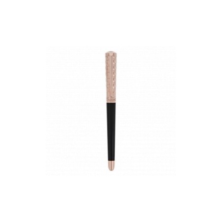 STYLO ROLLER LIBERTÉ - OR ROSE/NOIR