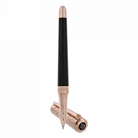 STYLO ROLLER LIBERTÉ - OR ROSE/NOIR