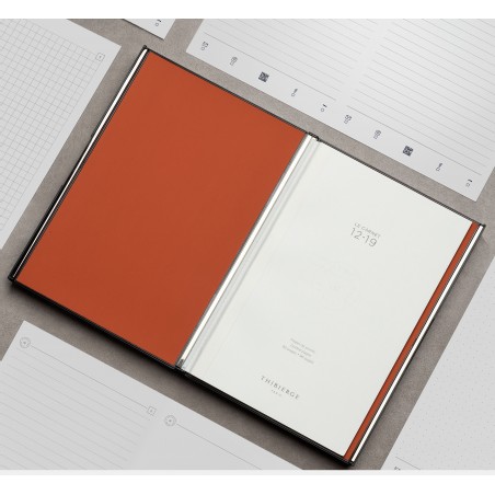 Carnet Thibierge Noir Mat 12.19 Habillage Terracotta
