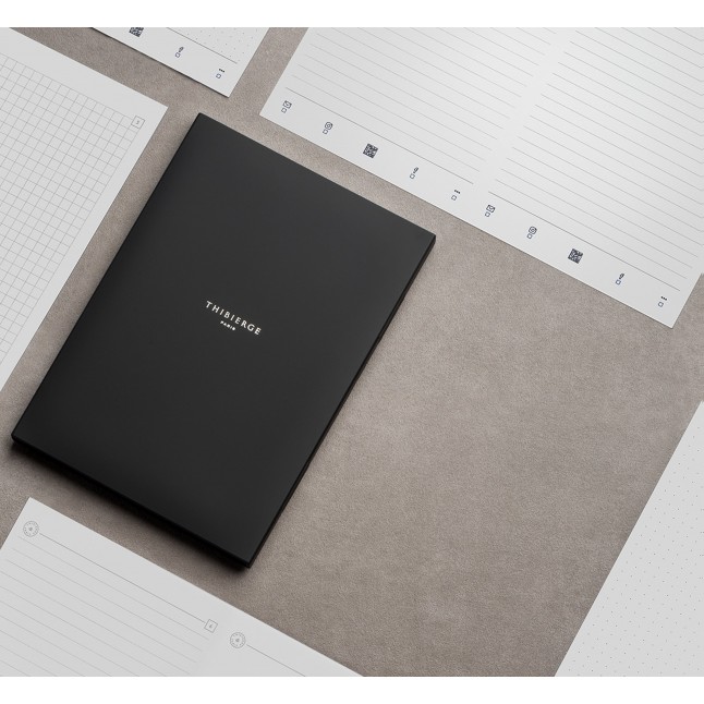 Carnet Thibierge 12.19 Noir Mat Habillage Blanc