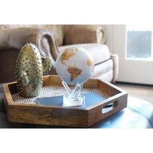 Petit Globe - Blanc et Doré - Mova 2