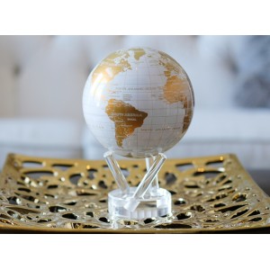 Petit Globe - Blanc et Doré - Mova