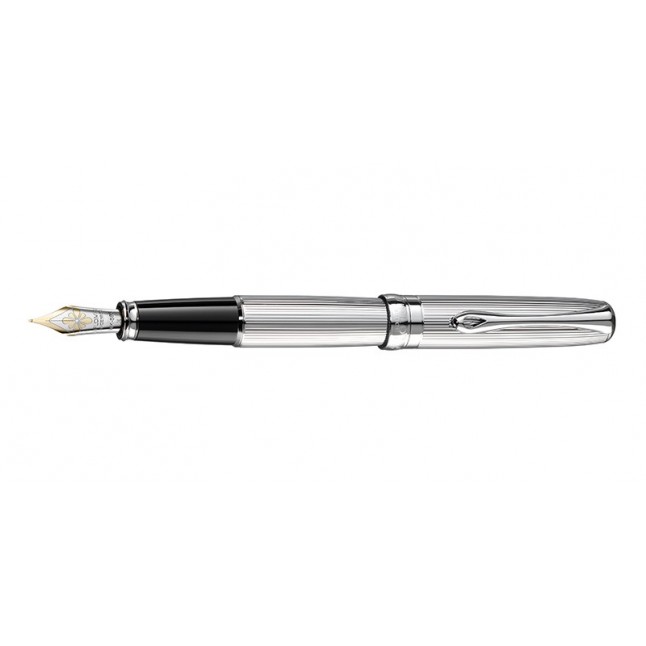 Stylo Plume Guilloché Chrome Diplomat